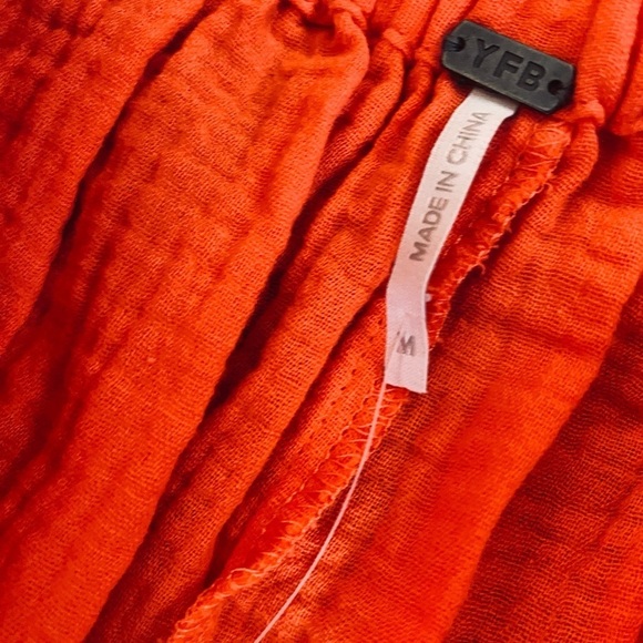 Young Fabulous & Broke On The Road Abigail Orange Wide Leg Pants with Side Slits - Picture 4 of 9